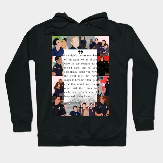 Pruitt Herrera 'Family' Quote | Station 19 Hoodie by icantdrawfaces